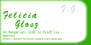 felicia glosz business card